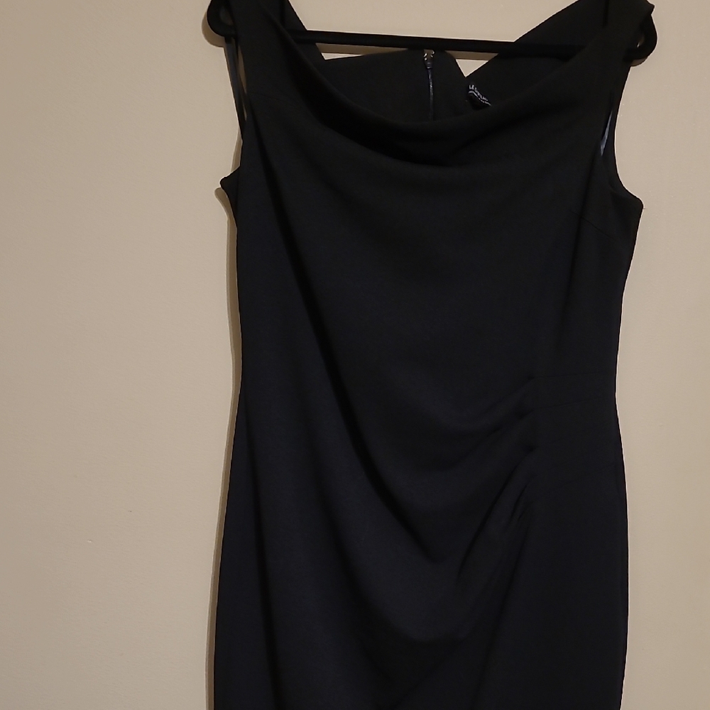 Le Chateau Elegant Off The Shoulder Style With Cut Out Black Dress NWT